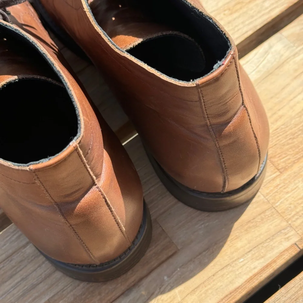 Thursday Boot Company Brown Leather Cap-Toe Lace-Up Boots